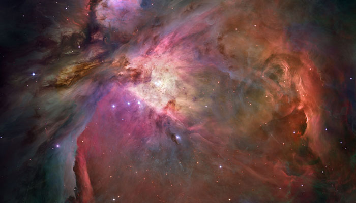 This image shows the cosmic fire of creation by the Maya of Mesoamerica, M42 blazes brightly in the Orion Nebula, 1,500 light-years away. — Nasa