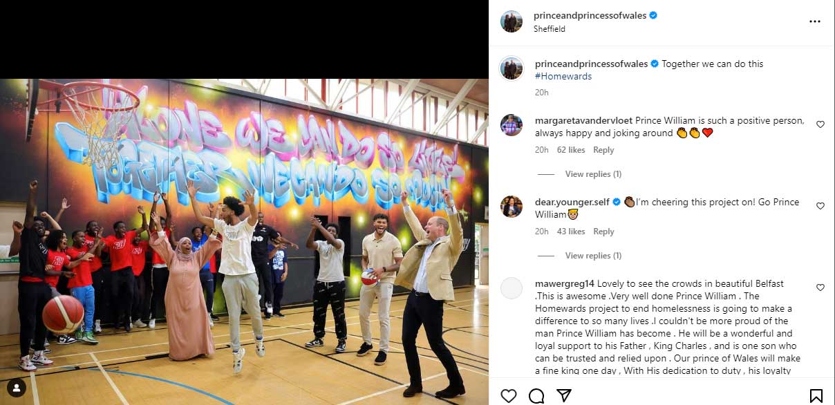 Prince William embarrasses himself as he misses two Basketball shots