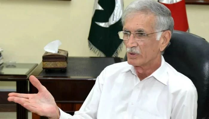 An undated photograph of Pakistan Tehreek-e-Insaf leader Pervez Khattak. — INP/File