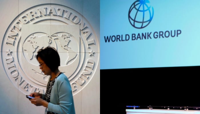 IMF (left) and World Bank. — Reuters/File