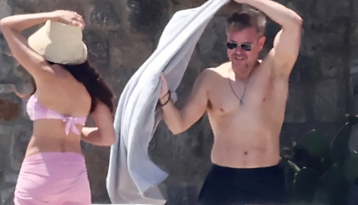 Matt Damon flaunts toned physique during Greek vacation