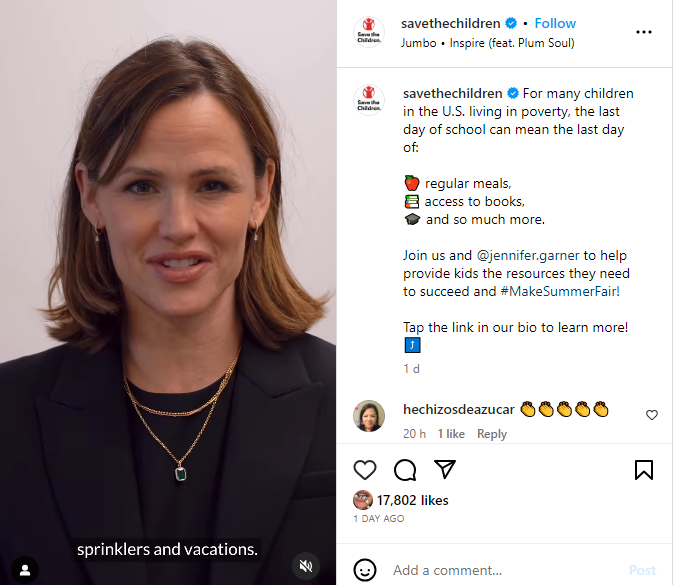 Jennifer Garner collaborates with Save the children to make ‘summer fair’ for kids: Watch