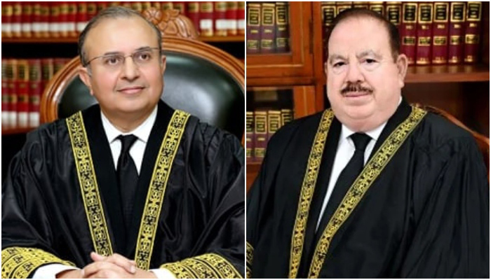 Justice Syed Mansoor Ali Shah (left) and Justice Sardar Tariq Masood. — SC website