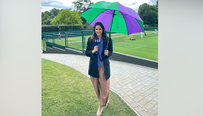 Indian tennis star Sania Mirza at the Wimbledon. — Instagram/mirzasaniar