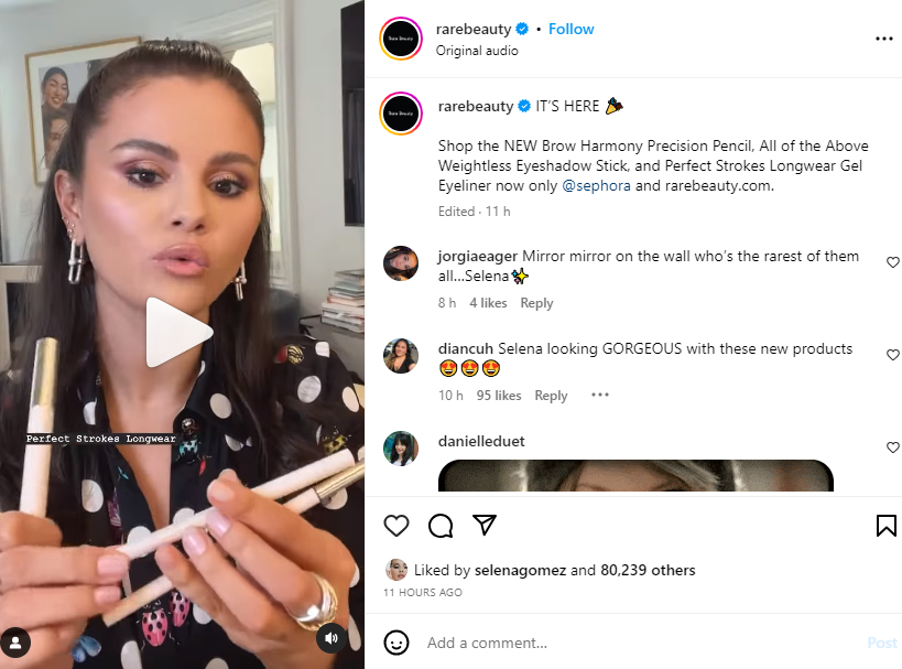 Selena Gomez shares her new collection from Rare Beauty make-up line: Watch