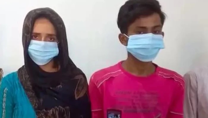 This picture shows Seema Ghulam Haider and Sachin Meena, the PUBG couple. — BBC/File