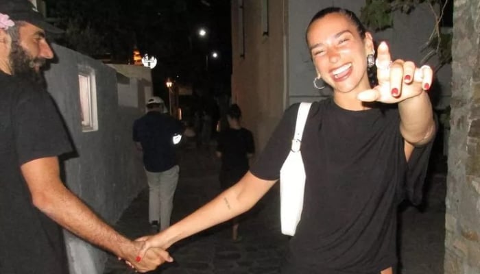 Dua Lipa is currently vacationing on the Greek island of Sifnos