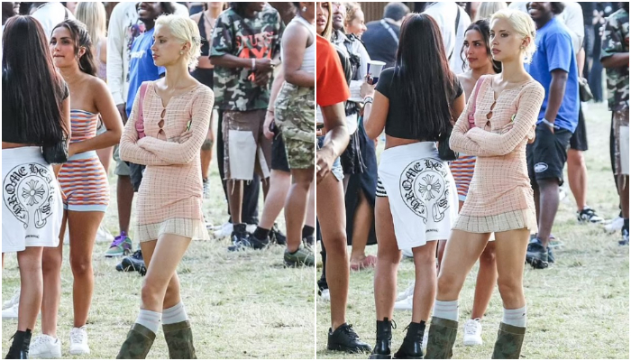 Iris Law turns head in mini dress at Wireless Festival in London