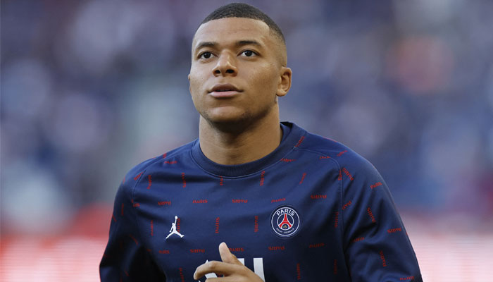 Paris St Germains Kylian Mbappe during the warm up before the match. — Reuters/File