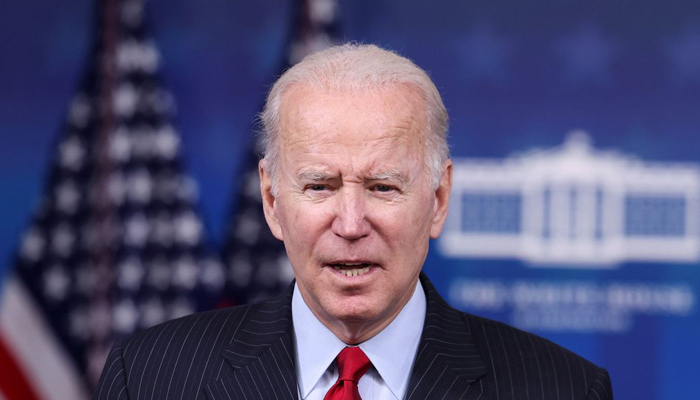 US President Joe Biden announces the release of 50 million barrels of oil from the US Strategic Petroleum Reserve as part of a coordinated effort during a speech in the Eisenhower Executive Office Building’s South Court Auditorium at the White House in Washington, November 23, 2021. — Reuters