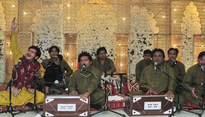 Faisalabads qawwal group can be seen performing in this undated image. — Reporter