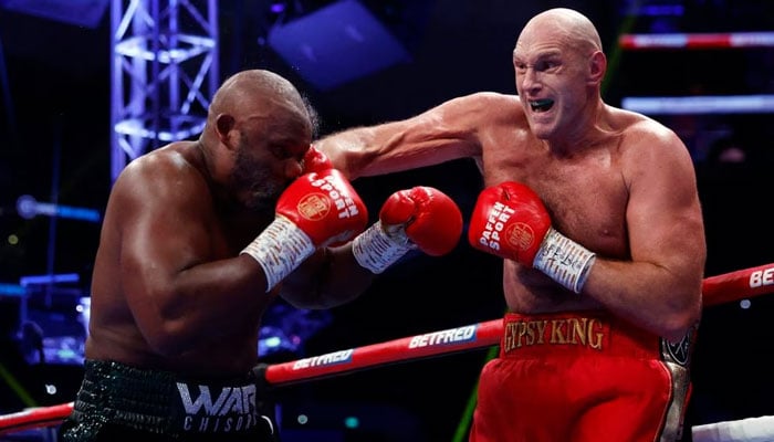 WBC World Heavyweight Title Tyson Fury in action against Derek Chisora in Tottenham Hotspur Stadium, London, Britain on December 3, 2022. — Reuters