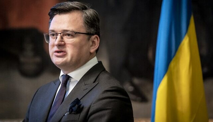 Ukrainian Foreign Minister Dmytro Kuleba speaks in Copenhagen, Denmark, on January 27, 2022. — AFP