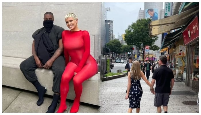 Rapper Kanye West finally meets his Australian in-laws on holiday in Tokyo with wife�Bianca�Censori (photos)