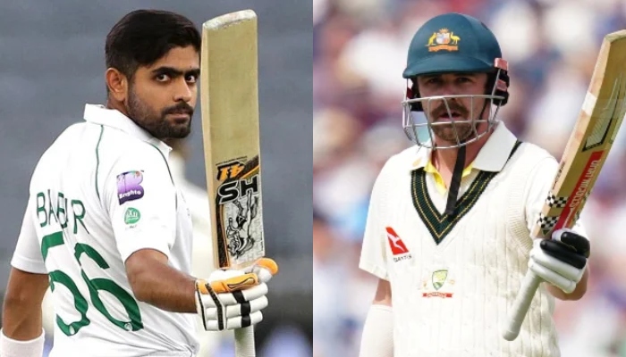 Pakistan skipper Babar Azam (left) and Australian Test batter Travis Head. — AFP/File