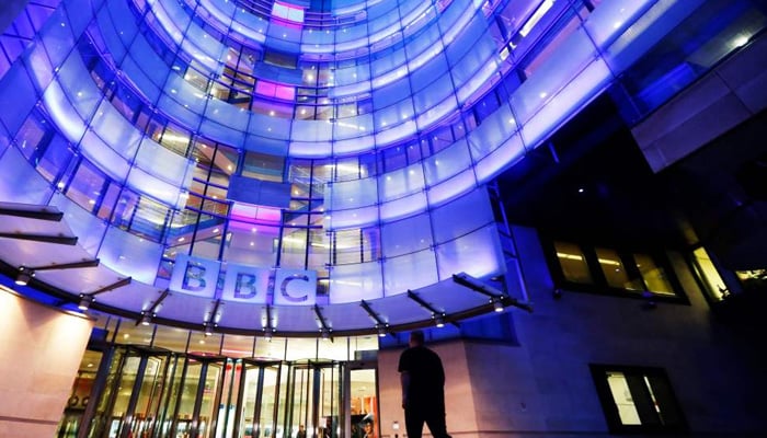 A British Broadcasting Corporation (BBC) logo is seen on a building in White City, London. — Reuters/File