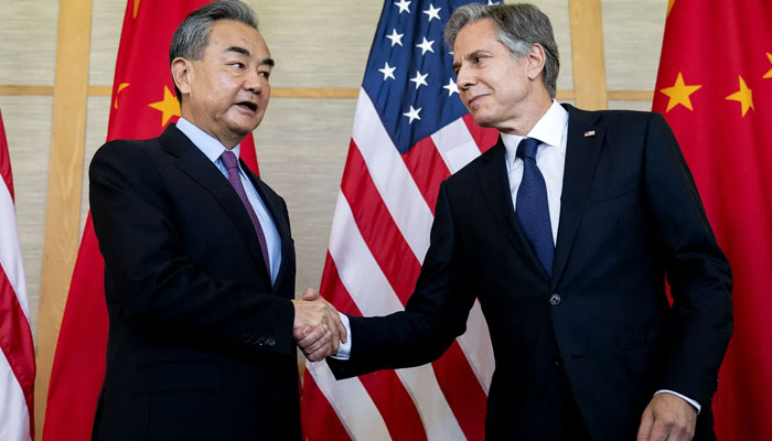 US Secretary of State Tony Blinken and Chinese diplomat Wang Yi meet in Bali on July 9, 2022. AFP/File