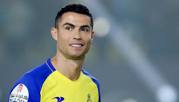 Soccer Football - Al Nassr unveil new signing Cristiano Ronaldo - Mrsool Park, Riyadh, Saudi Arabia - January 3, 2023 New Al Nassr signing Cristiano Ronaldo during his presentation. — Reuters
