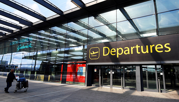 A passenger arrives at Gatwick Airport, as travel restrictions are eased following the coronavirus disease (COVID-19) outbreak, in Gatwick, Britain July 10, 2020. — Reuters