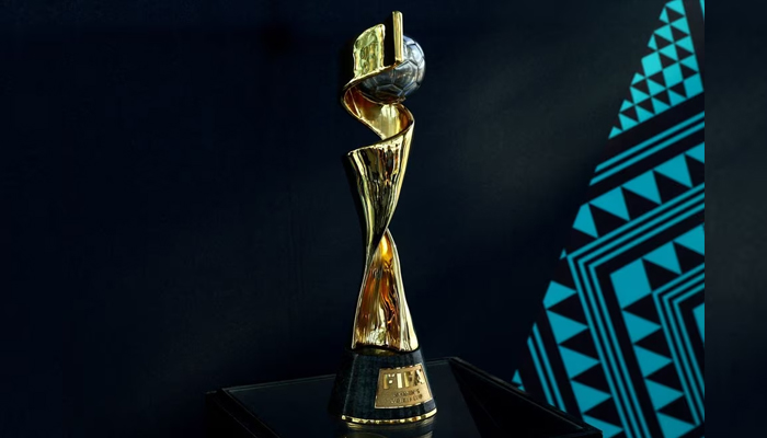The FIFA Women’s World Cup trophy is pictured during an event at Summit at One Vanderbilt observatory in Manhattan in New York City, U.S., April 14, 2023. — Reuters