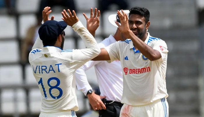 The magic of Ashwin's spin got the West Indies all four in the first Test. Twitter/ESPNcricinfo