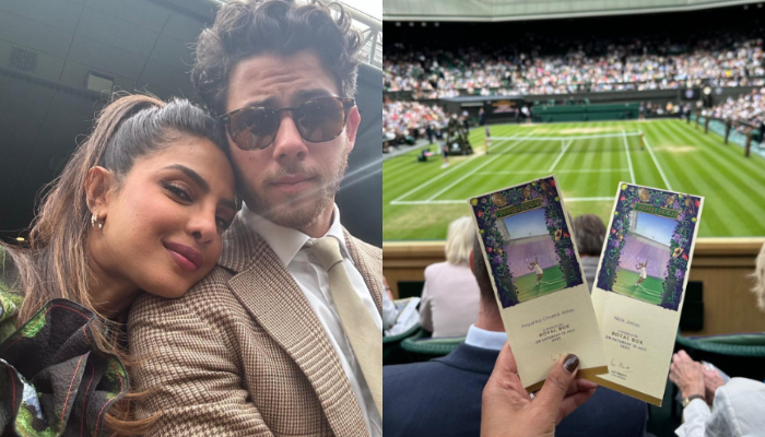 Priyanka and Nick attended the womens final of the Wimbledon Tennis Championship