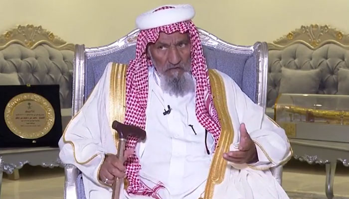 Nasser bin Dahaim bin Wahq Al Murshidi Al Otaibi speaking during an interview with Arabiya TV. — Twitter/@AlArabiya_Ur