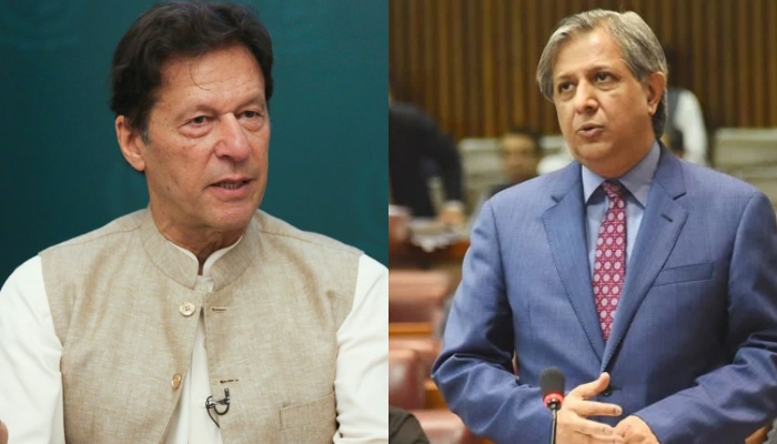 Former prime minister Imran Khan (Left) and Law Minister Azam Nazeer Tarar. — Reuters/APP/File