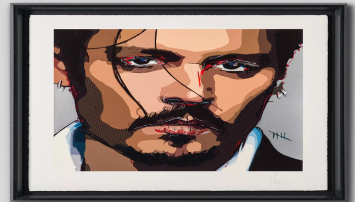 Johnny Depp unveils new self-portrait titled 'Five' at Castle Fine Art