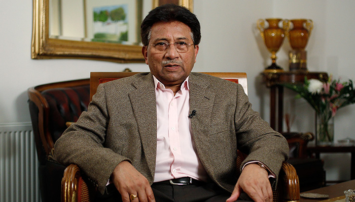 Former president Pervez Musharraf poses for a picture after an interview with Reuters in London January 16, 2011. — Reuters