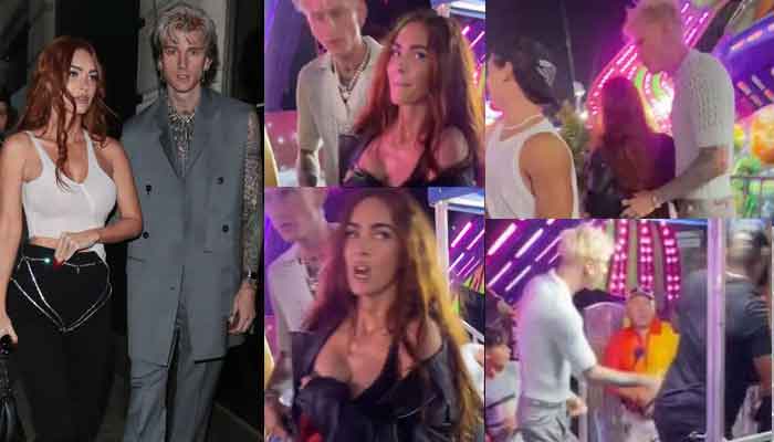 Megan Fox looks shaken after man attacks her fiancé Machine Gun Kelly, video goes viral