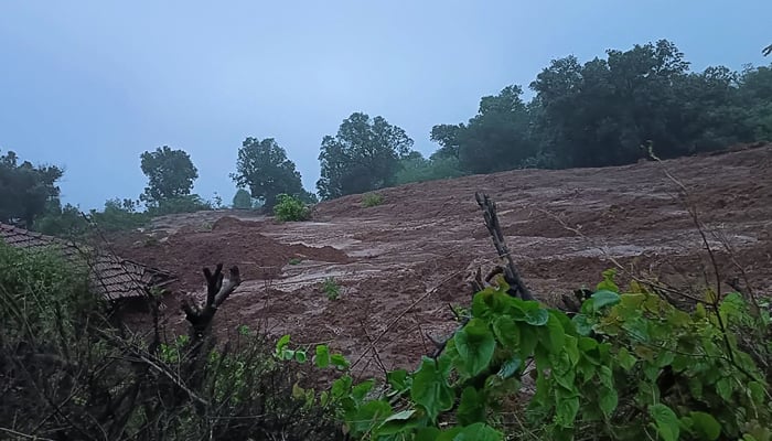 This photograph taken on July 20, 2023, shows the site of a landslide at Irshalwadi village of Raigad district in Maharashtra state. — AFP