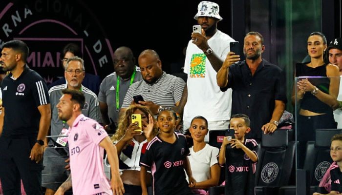 Kim Kardashians son Saint meets Lionel Messi at Inter Miami game
