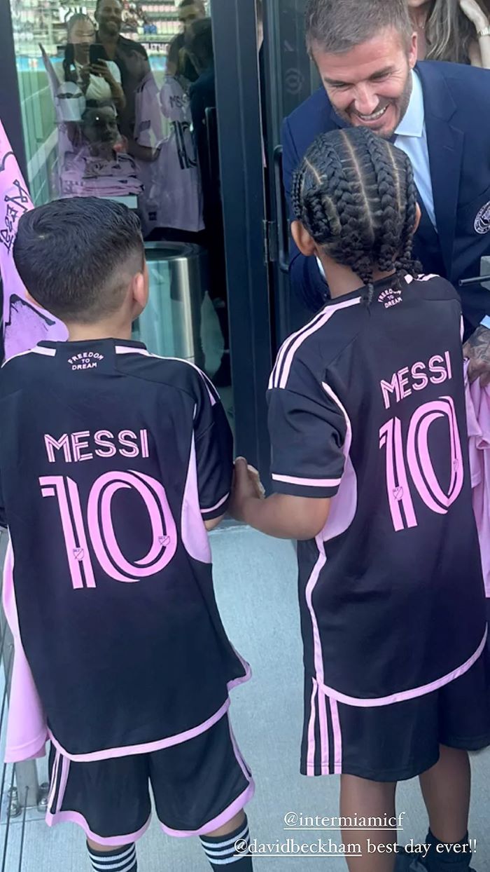 Kim Kardashians son Saint meets Lionel Messi at Inter Miami game