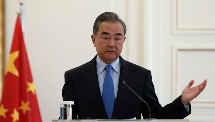 Chinas State Councillor and Foreign Minister Wang Yi attends a news conference following his meeting with Greek Foreign Minister Nikos Dendias at the Ministry of Foreign Affairs in Athens, Greece, October 27, 2021. — Reuters