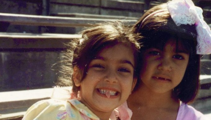 Kim Kardashian posts sweet throwback photo of her and Kourtney, with whom she was recently feuding