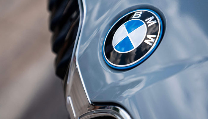 An electric BMW is displayed during the Electrify Expo In DC on July 23, 2023 in Washington, DC. — AFP