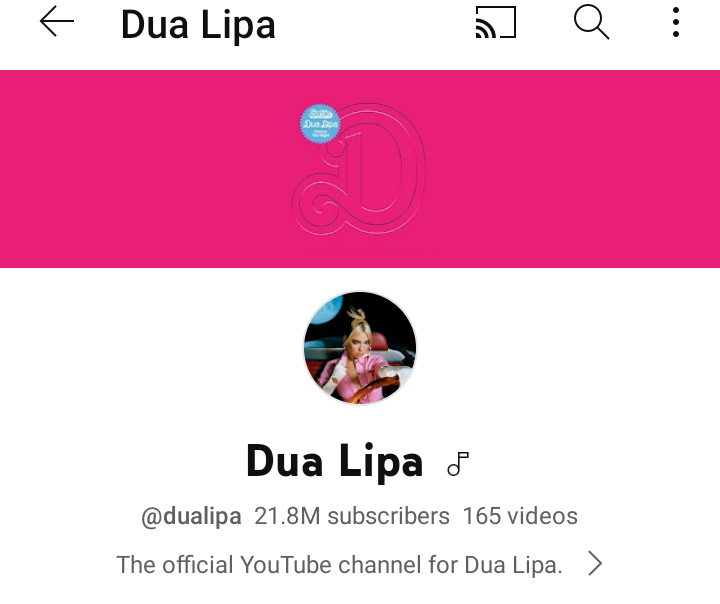Dua Lipa crosses 21 million subscribers on YouTube