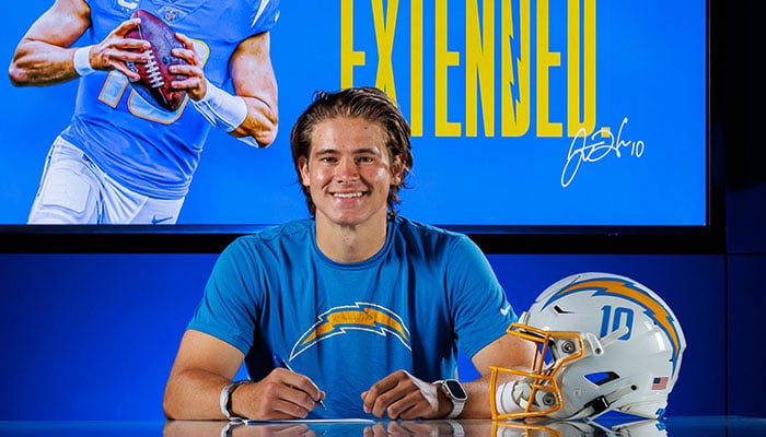 Justin Herbert becomes highest-paid NFL quarterback.—Twitter@chargers