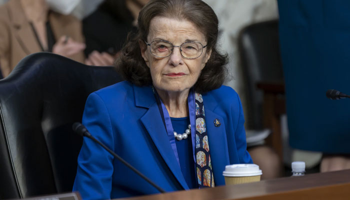 Sen. Dianne Feinstein, D-Calif., returns to the Senate Judiciary Committee following a more than two-month absence at the Capitol in Washington, Thursday, May 11, 2023. news.yahoo.com