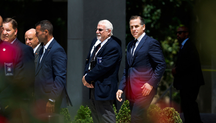 Hunter Biden, son of US President Joe Biden, departs to the J Caleb Boggs Federal Building on July 26, 2023, in Wilmington, Delaware. — AFP