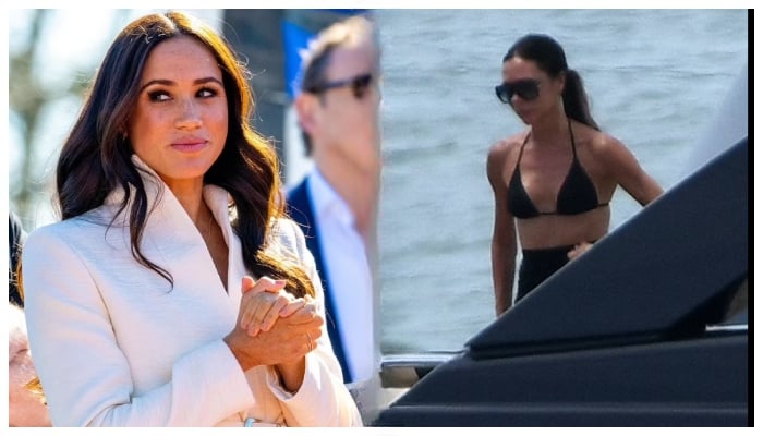 Victoria Beckham looks relaxed amid claims her friendship with Prince Harry and Meghan is over