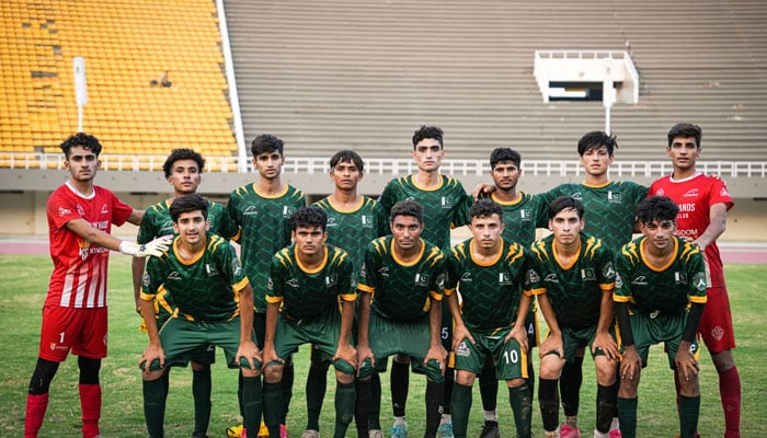 Pakistan football team win first match of Norway Cup 2023 on July 30, 2023. — Twitter/@Muneeb313_