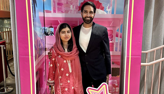 Nobel Peace Prize winner Malala Yousafzai (left) and her husband Asser Malik. — Twitter/@Malala