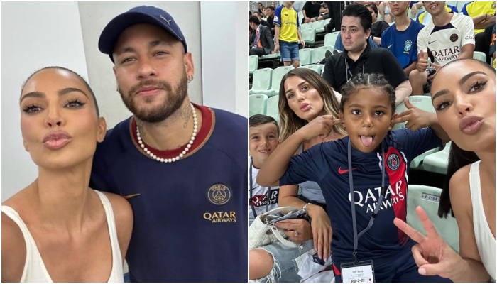 Kim Kardashian is taking a trip around the world to soccer games with son Saint