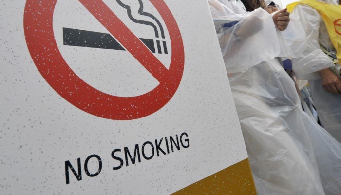 An image of an anti-smoking sign during a campaign for World No Tobacco Day in Seoul — AFP/Files