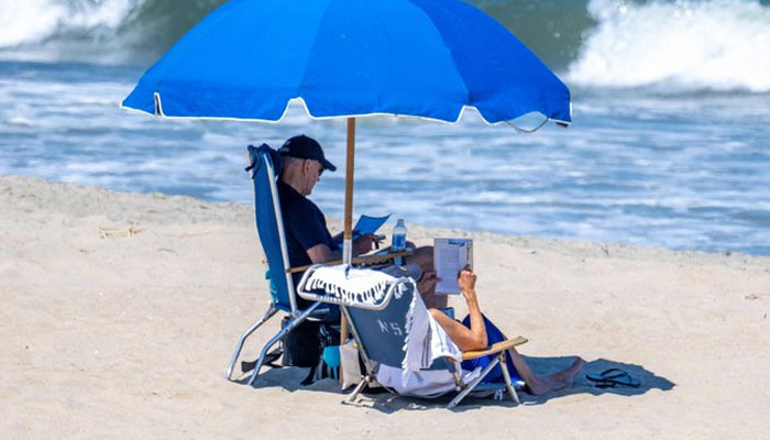 US President Joe Biden and First Lady Jill Biden enjoying their private time at Delaware Beach. Twitter
