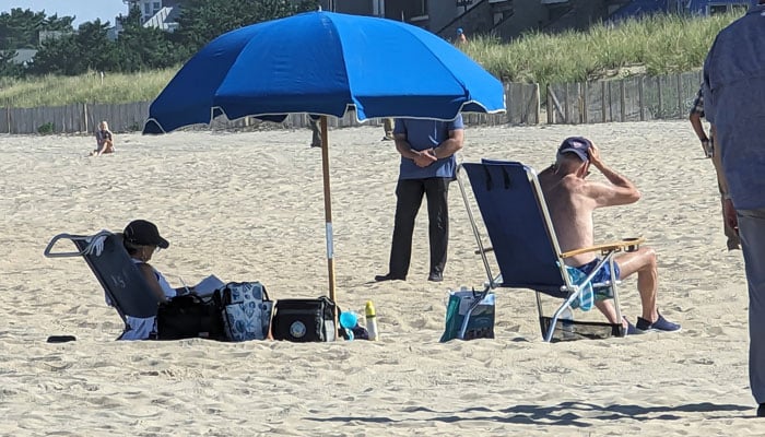 US President Joe Biden and First Lady Jill Biden enjoying their private time at Delaware Beach. Twitter