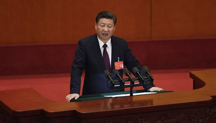 Chinese President Xi Jinping delivers a speech at the opening session of the Chinese Communist Party’s Congress at the Great Hall of the People in Beijing. — AFP/File