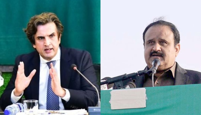 Former federal minister Khusro Bakhtiar and former Punjab chief minister Usman Buzdar. APP/Files/Twitter/@KhusroMakhdum